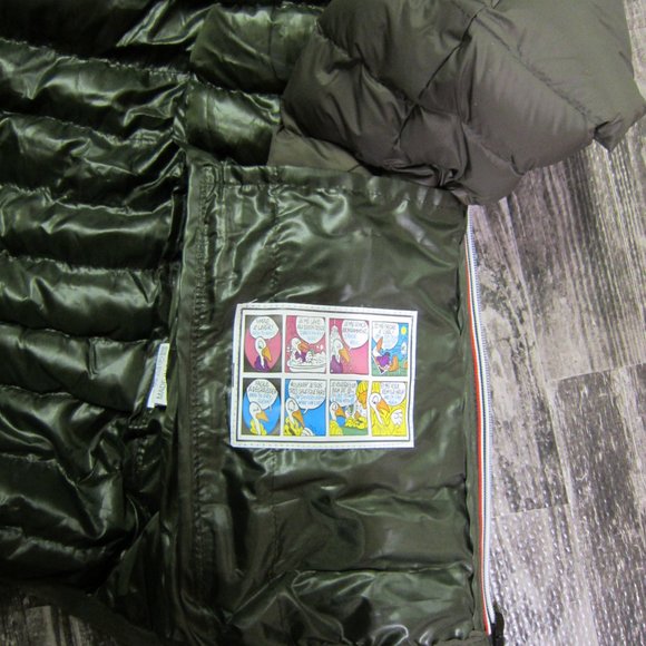 NWT Lt. Quilted Jacket Olive w/Zip Off Down Hood - Picture 9 of 9